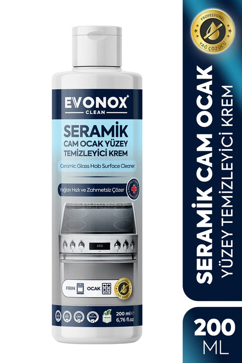 Evonox Clean Seramik Cam Ocak Yüzey Temizleyici Krem