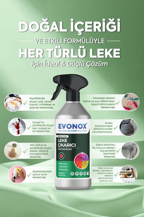 Evonox Clean Çok Amaçlı Ultra Güçlü Leke Çıkarıcı Sprey
