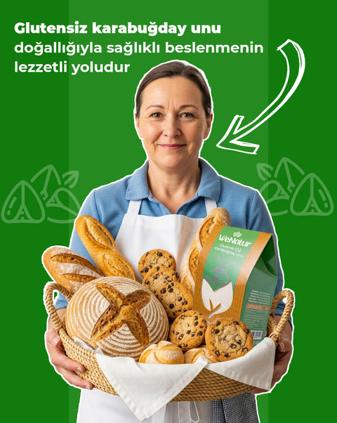WeNatur Glutensiz Çiğ Karabuğday Unu 1000 Gr