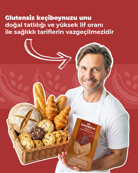 WeNatur Glutensiz Keçiboynuzu Unu 1000 Gr