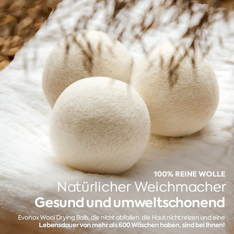 Evonox Clean – 3’lü Yün Kurutma Topu Seti