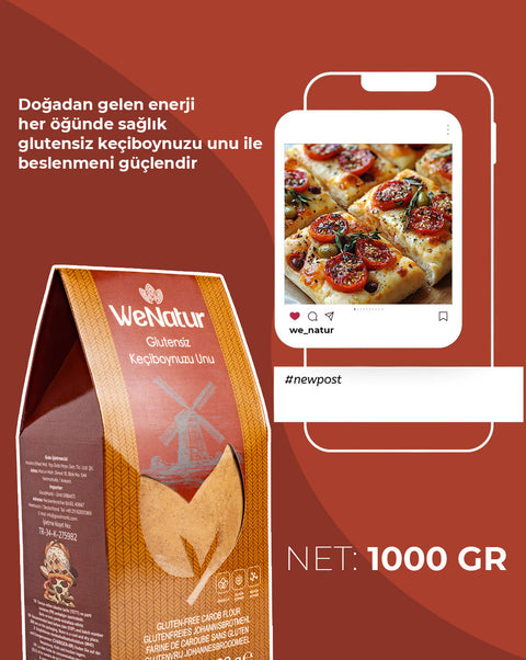 WeNatur Gluten-Free Carob Flour 1000 Gr