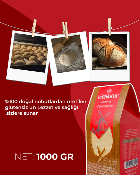 WeNatur Gluten-Free Raw Chickpea Flour 1000 Gr