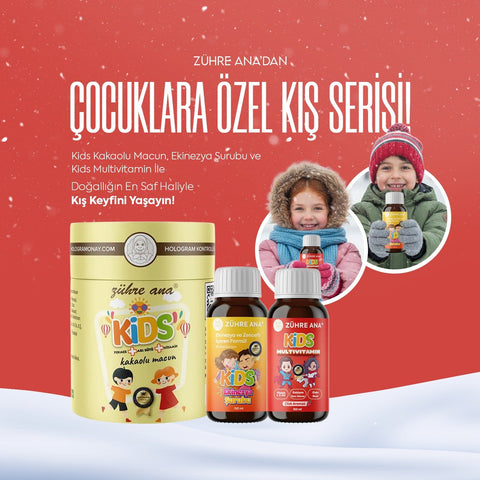 Çocuk Kış Seti (Ekinezya Şurubu, Kids Multivitamin Şurup,Kinder Kakao Paste)