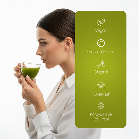 Yeşil Matcha Çayı Spirulina ve Çilek Aromalı – 20 Toz