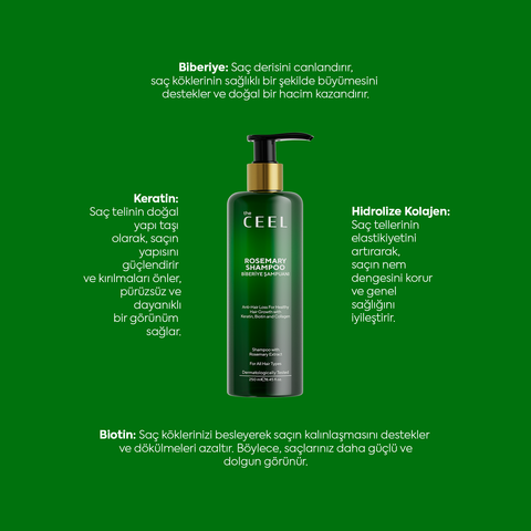 THE CEEL Rosemary Shampoo Anti-Hair Loss and Helps Fast Growth
