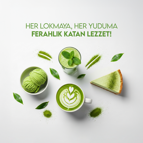 Yeşil Matcha Çayı Spirulina ve Çilek Aromalı – 20 Toz