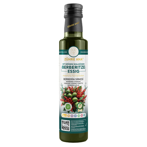 Zühre Ana Yeşil Cevizli Berberin Sirkesi Doğal Fermantasyon